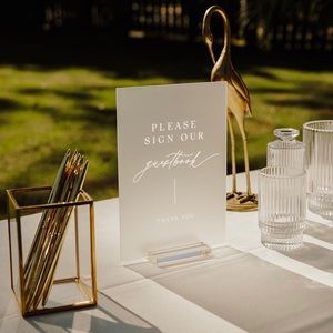 Acrylic wedding signs